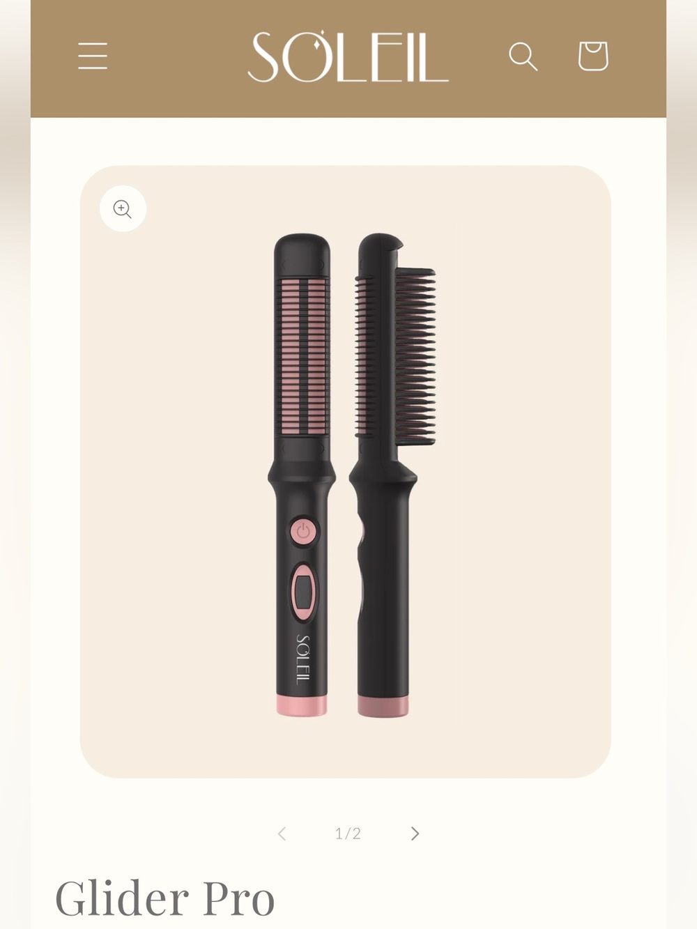 Soleil Glider Pro Heated Hair Brush